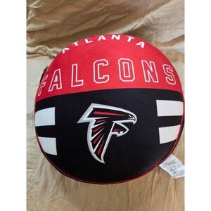 Atlanta Falcons NFL Round Throw Pillow Black Red Official Licensed Fan Gear